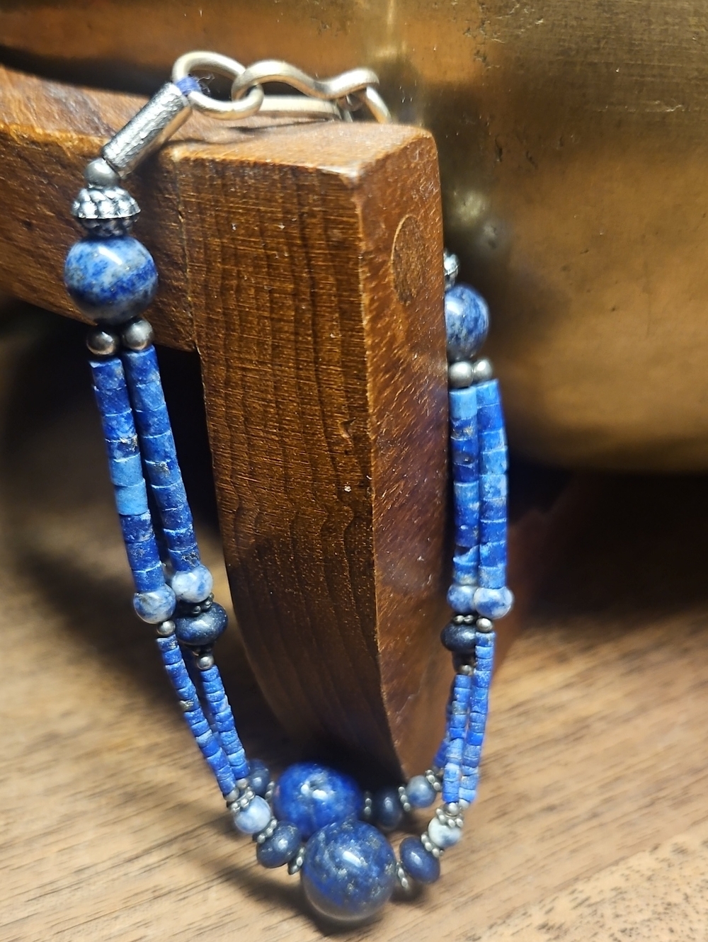 Blue Beaded Stone Bracelet - Women's Jewelry